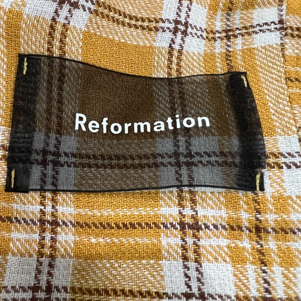 Reformation Yellow Plaid Dress - Picture 10 of 11